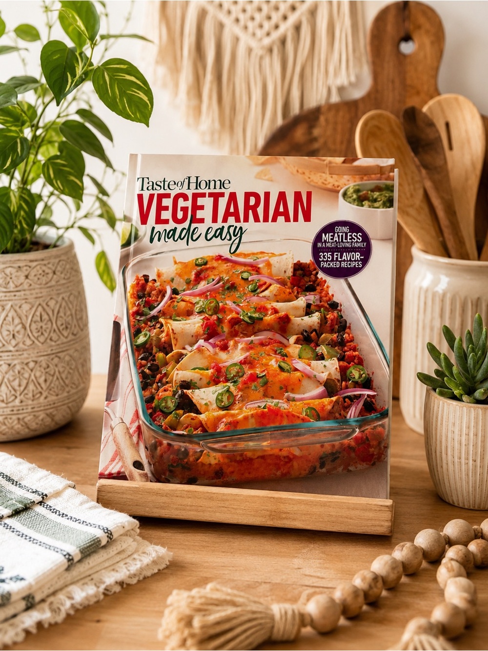 Taste of Home Vegetarian Made Easy Cookbook - Red & Orange Accents 2020 Edition